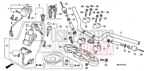 HANDLE PIPE/TOP BRIDGE CBF1000AA de 2010